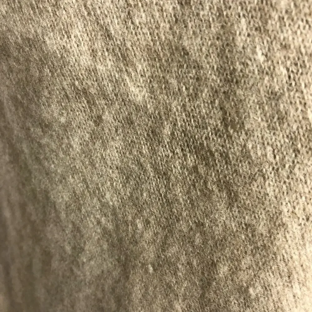 Michele Negri cream tan cashmere open front cardigan